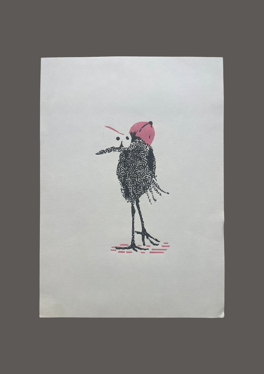 Linogravure 2 couleurs